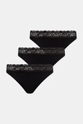 Tommy Hilfiger gaćice za žene od pamuka s elastanom 3-pack crne UW0UW06338