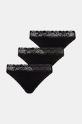 Tommy Hilfiger gaćice za žene od pamuka s elastanom 3-pack crne UW0UW06338