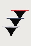 Tommy Hilfiger stringi damskie bawełniane z elastanem 3-pack czarne UW0UW06518