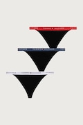 Tommy Hilfiger stringi damskie bawełniane z elastanem 3-pack czarne UW0UW06518