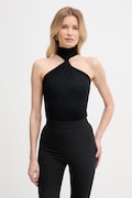 Elisabetta Franchi body damskie z wiskozą czarne BO03963E2