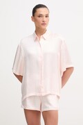 BOSS pižamna srajca ženska viskozna B Monogram_Top roza 50561023