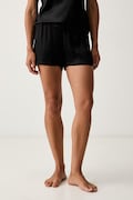 BOSS szorty piżamowe damskie z wiskozy B Monogram_Shorts czarne 50561031