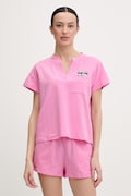 Karl Lagerfeld Pigiama da donna in cotone con elastan IKON rosa B2W45005