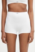 MM6 Maison Margiela bokserki dopasowane damskie z bawełną białe MKLG20010