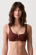 United Colors of Benetton plavková podprsenka dámská hnědá 3P6H5R05H