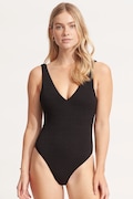 Seafolly цял бански дамски Deep V Neck One Piece черен 10974-861