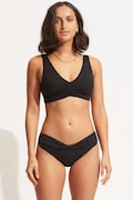 Seafolly σλιπ μπικίνι γυναικεία Twist μαύρα 44320-942