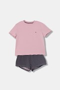 Tommy Hilfiger пижама от две части за деца от памук с еластан розова UG0UG00818