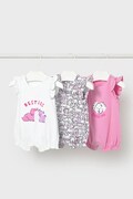 Παιδικές πιτζάμες Mayoral Newborn 3-pack χρώμα: ροζ, 1731
