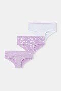 United Colors of Benetton figi dziecięce bawełniane z elastanem 3-pack fioletowe 31LV0S031