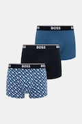 BOSS bokserki męskie bawełniane z elastanem Trunk 3P Power Desig 3-pack niebieskie 50554443