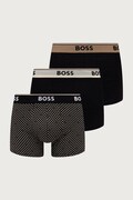 BOSS boxerky pánské bavlněné s elastanem Trunk 3P Power Desig 3-pack béžové 50554443