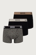 BOSS boxerky pánské bavlněné s elastanem Trunk 3P Power Desig 3-pack béžové 50554443