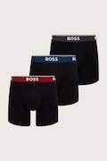 BOSS boxeri mulați bărbați cu bumbac BoxerBr 3P Power pachet de 3 negri 50554694