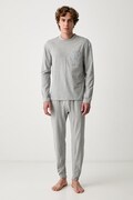 Calvin Klein Underwear dvoudílné pyžamo pánské bavlněné s elastanem šedé LV00NM2999