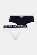 Emporio Armani Underwear slipy męskie bawełniane z elastanem 2-pack granatowe EM000251 AF18881