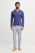 United Colors of Benetton пижама мъжка памучна тъмносиня 3MFL4P035
