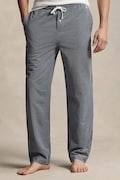 Polo Ralph Lauren spodnie piżamowe bawełniane męska kolor granatowy gładka 714939274
