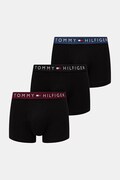 Tommy Hilfiger priliehavé boxerky pánske bavlnené s elastanom 3-pak čierne UM0UM03908