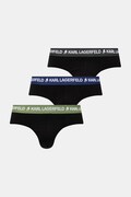 Karl Lagerfeld slipy pánské bavlněné s elastanem 3-pack černé A1M47018