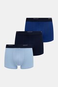 Gant bokserki dopasowane męskie bawełniane z elastanem 3-pack niebieskie 900003333