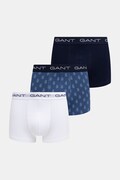 Gant bokserki męskie z bawełną 3-pack niebieskie 902613013
