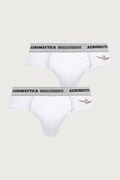 Aeronautica Militare slipy męskie bawełniane z elastanem 2-pack białe AM1USL002