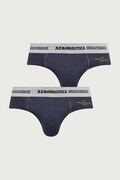 Aeronautica Militare slipy męskie bawełniane z elastanem 2-pack granatowe AM1USL002