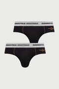 Aeronautica Militare slipy męskie bawełniane z elastanem 2-pack czarne AM1USL002