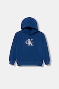 Calvin Klein Jeans bluza dziecięca kolor niebieski z kapturem z nadrukiem IB0IB02615