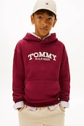 Tommy Hilfiger bluza dziecięca kolor bordowy z kapturem melanżowa KB0KB10028