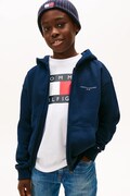 Tommy Hilfiger bluza z bawełną dziecięca kolor granatowy z kapturem z nadrukiem KS0KS00726