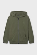 Дитяча кофта Mayoral колір зелений з капюшоном однотонна 804