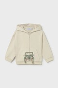 Mayoral bluza niemowlęca kolor beżowy z kapturem z nadrukiem 1407