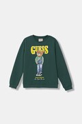 Guess bluza bawełniana dziecięca kolor zielony z aplikacją L6RQ05 KAD74