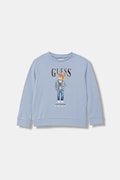 Guess bluza bawełniana dziecięca kolor niebieski z nadrukiem N6RQ03 KAD74
