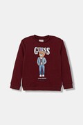 Guess bluza bawełniana dziecięca kolor bordowy z nadrukiem N6RQ03 KAD74
