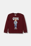 Guess bluza bawełniana dziecięca kolor bordowy z nadrukiem N6RQ03 KAD74