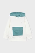 Mayoral bluza dziecięca kolor biały z kapturem gładka 3433