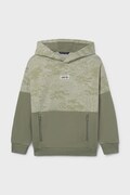 Παιδική μπλούζα Mayoral χρώμα: πράσινο, με κουκούλα, 6411