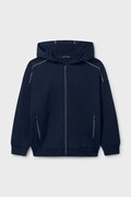 Detská mikina Mayoral tmavomodrá farba, s kapucňou, jednofarebná, 6417