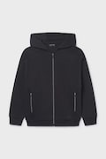 Mayoral bluză copii culoarea negru, cu glugă, uni, 6417