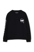 Παιδική μπλούζα Karl Lagerfeld χρώμα: μαύρο, Z31088