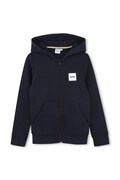 BOSS bluza dziecięca z bawełną granatowa J52945