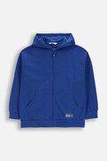 Детски суичър Coccodrillo в синьо с качулка с изчистен дизайн EVERYDAY BOY