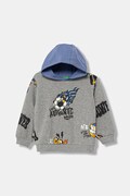 United Colors of Benetton Bluza z kapturem dziecięca bawełniana szara 3M42G10MH
