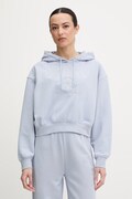 Guess bluza YAYOI damska kolor niebieski z kapturem z aplikacją V6RQ03 KD761