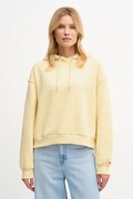 Tommy Hilfiger bluza damska kolor żółty z kapturem z aplikacją WW0WW47832