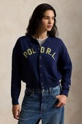 Polo Ralph Lauren bluza rozpinana damska z bawełną granatowa 211A96268